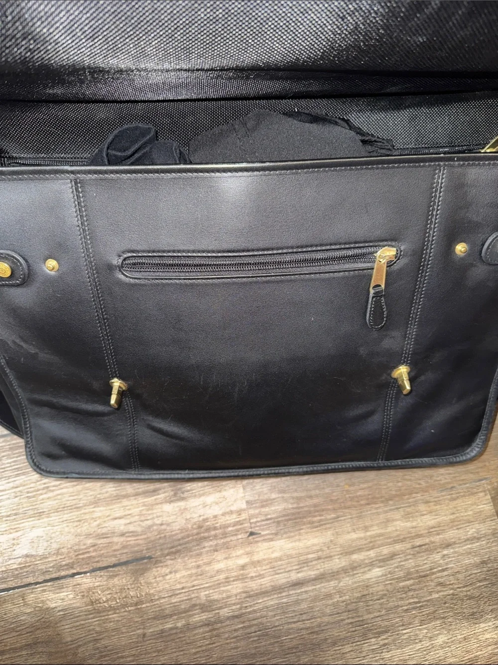 Vintage Coach 0548 Black Leather Business Briefcase Laptop Messenger bag Y2K